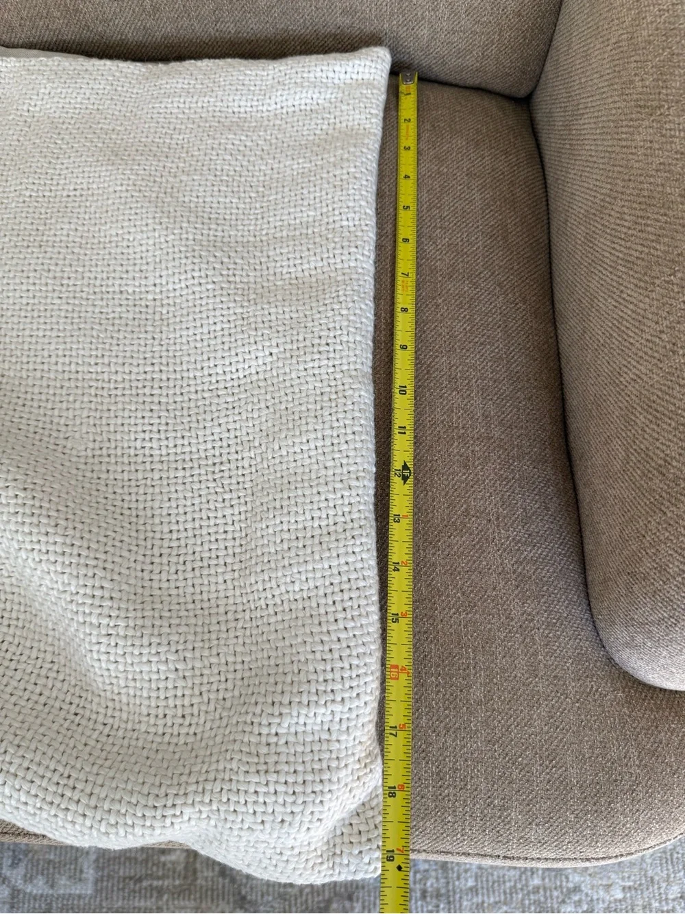 Cover ONLY Pottery Barn Ivory Faye Linen Textured Pillow Cover